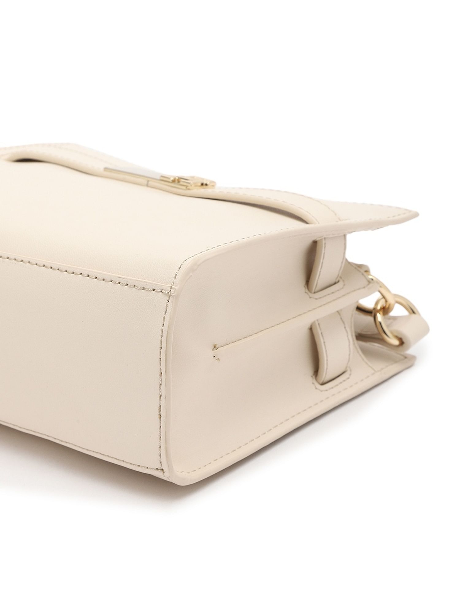 Tommy Hilfiger Solid Beige Pu Sling Bag