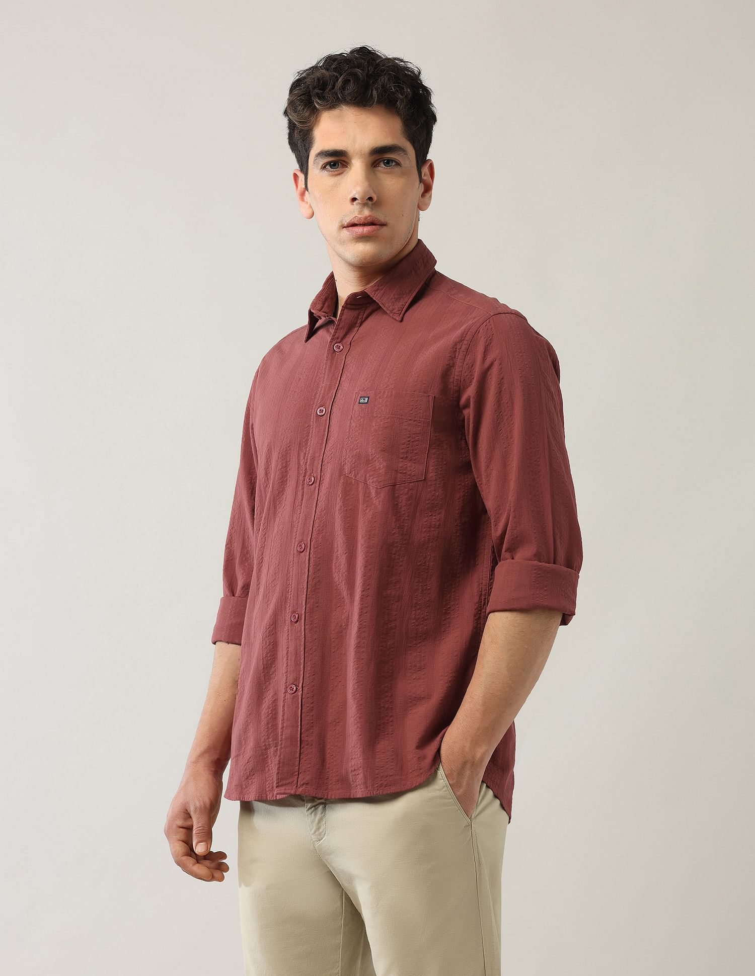 Arrow Sport Textured Regular Fit Shirt