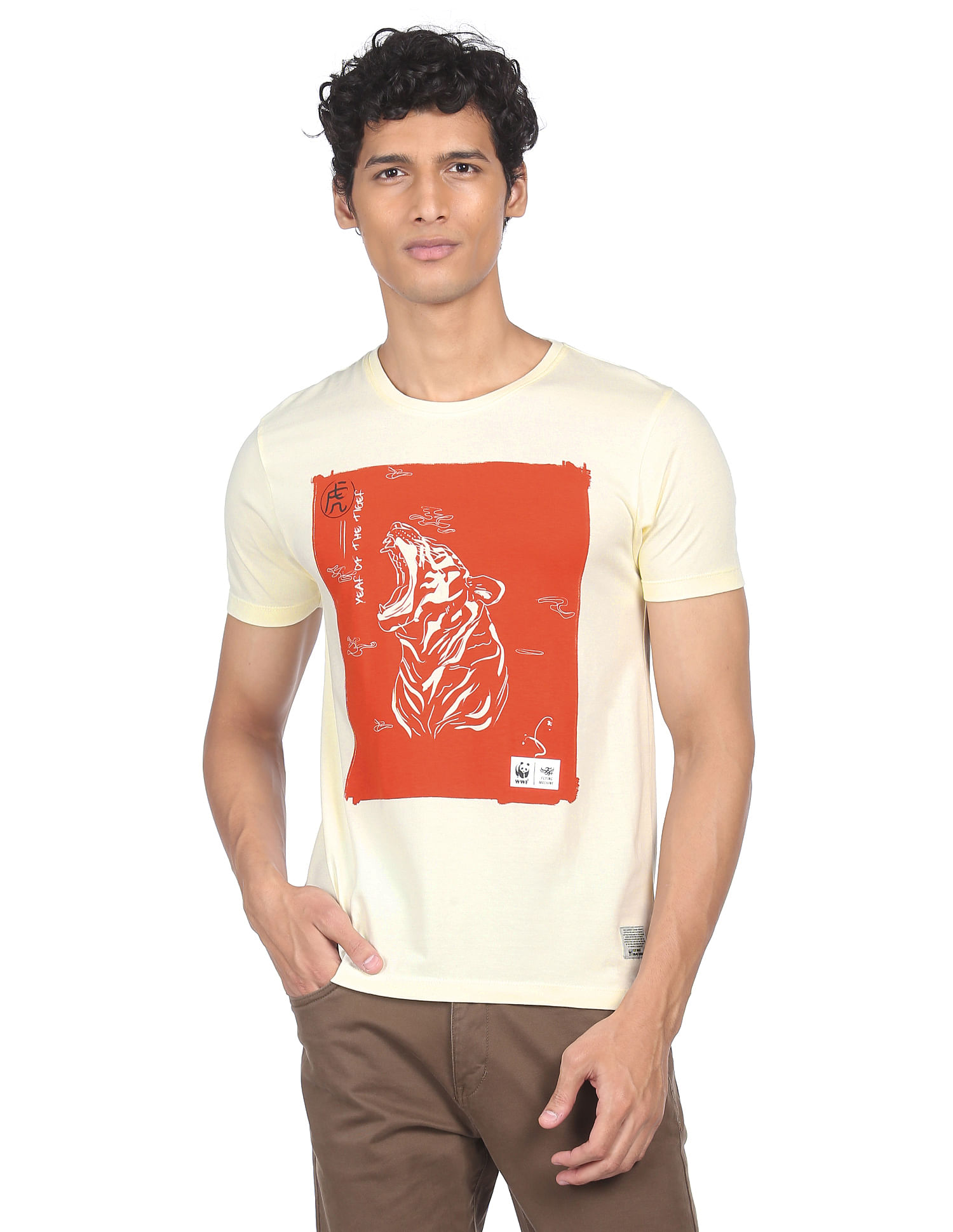 Flying Machine FM X WWF Graphic Print T-Shirt