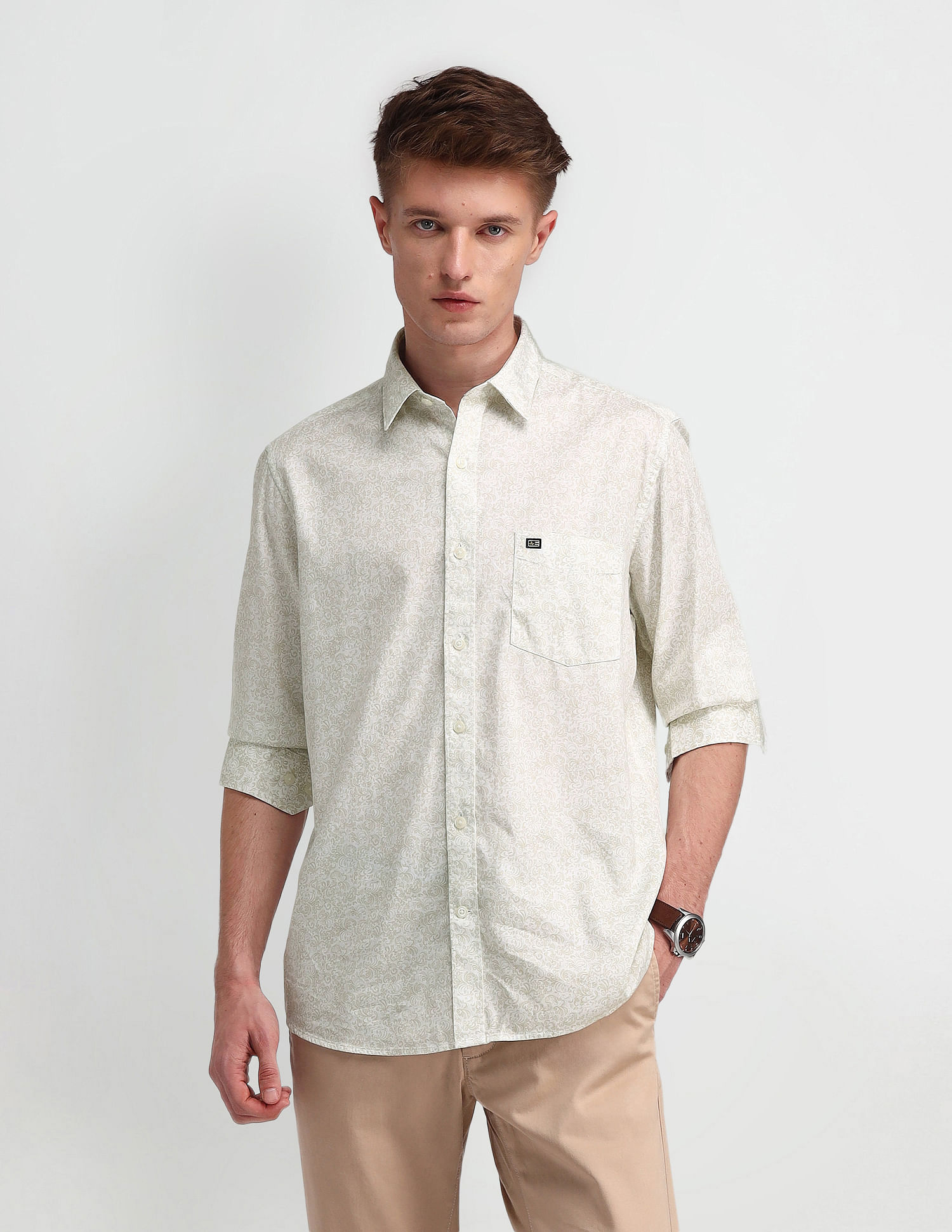Arrow Sport Manhattan Slim Fit Cotton Shirt
