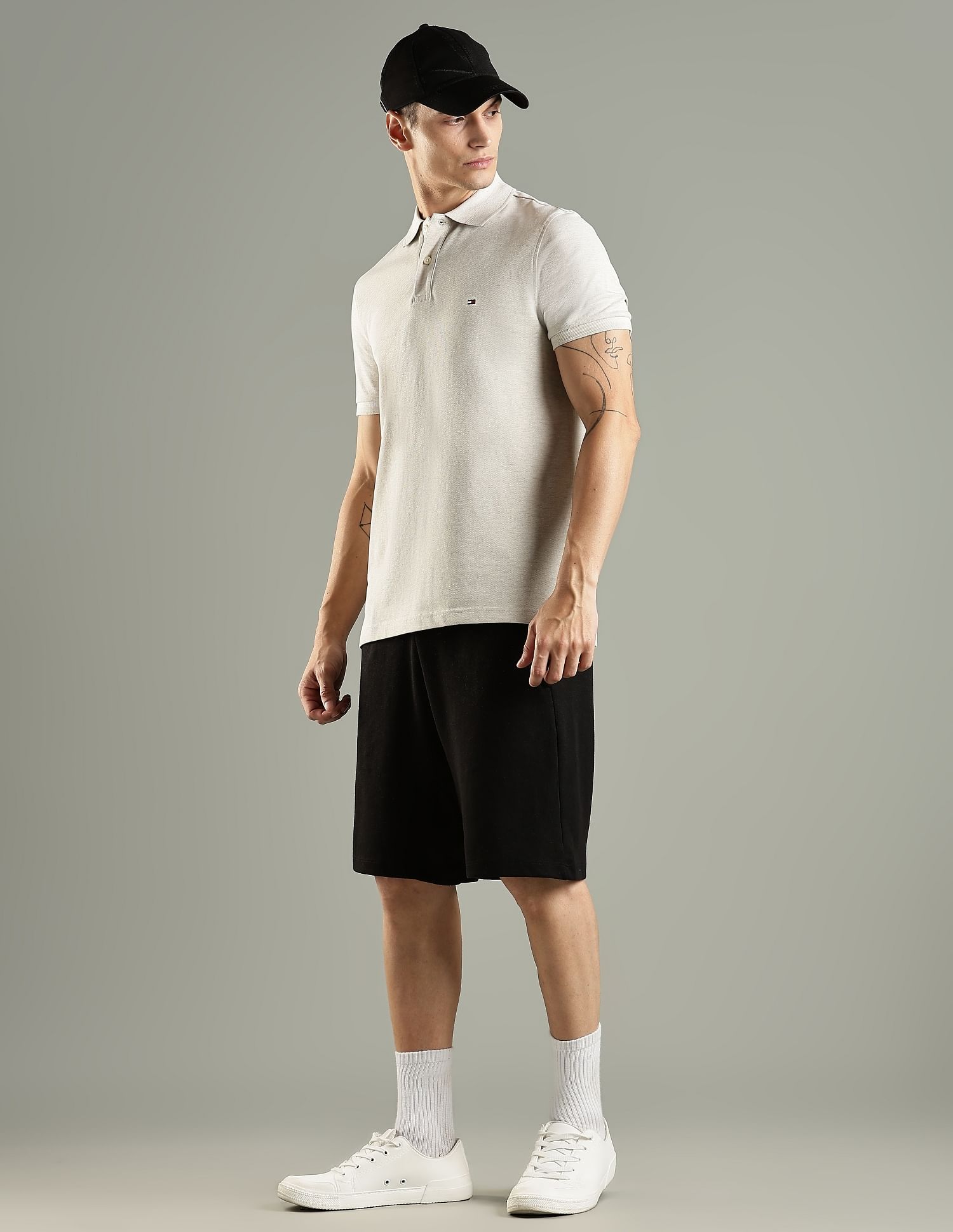 Tommy Hilfiger Solid Regular Fit Cotton Polo T-Shirt