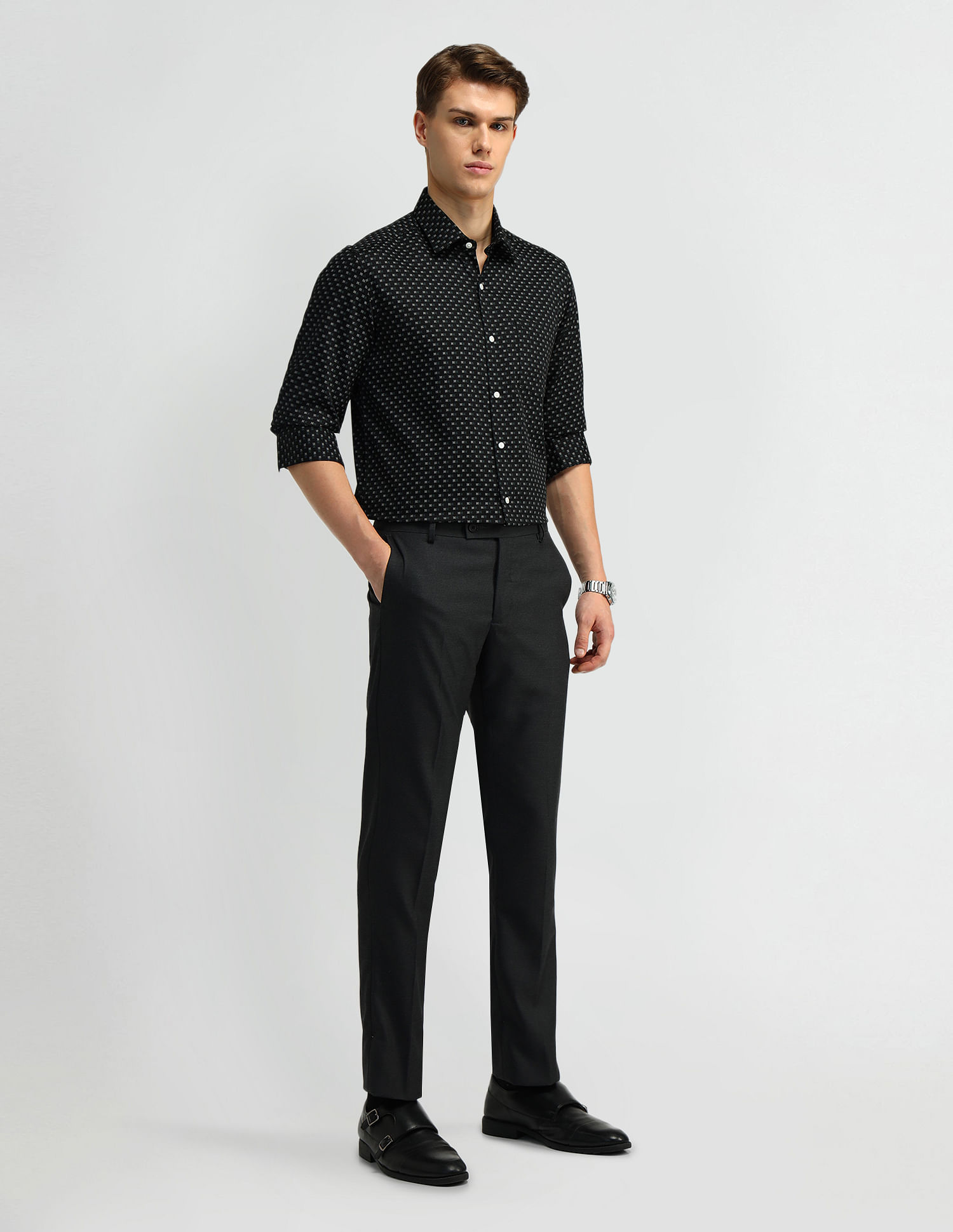 Arrow Manhattan Slim Fit Satin Shirt