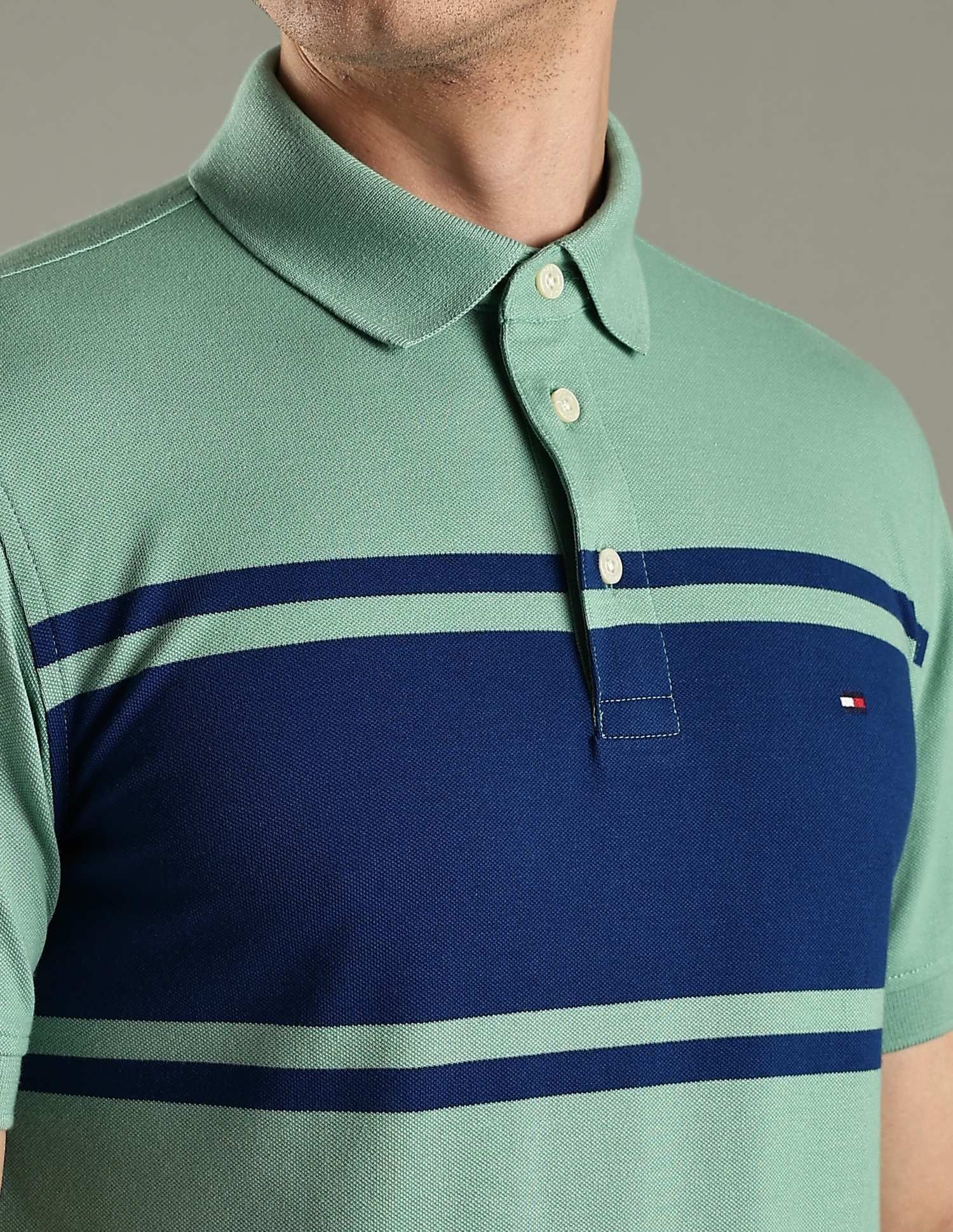 Tommy Hilfiger Striped Slim-Fit Cotton Polo T-Shirt