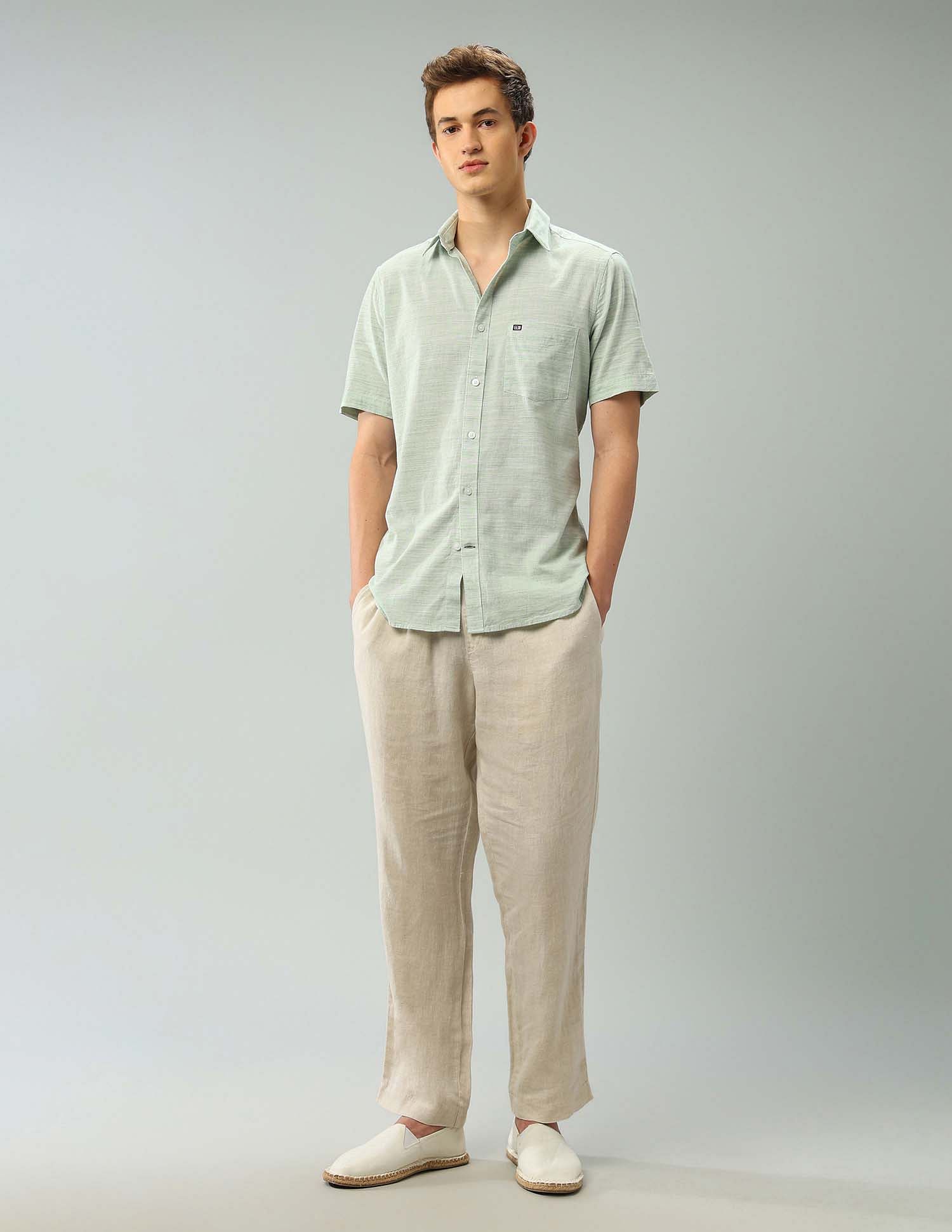 Arrow Sport Air Soft Regular Fit Abstract Shirt