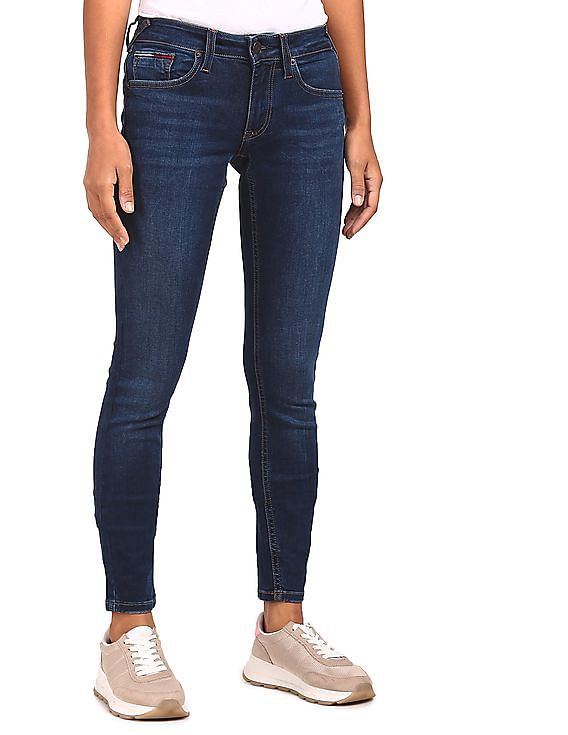 Planeet Kostuums kunst Buy Tommy Hilfiger Women Dark Blue Sophie Skinny Fit Clean Look Jeans -  NNNOW.com