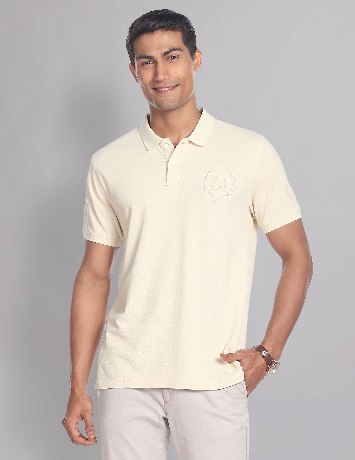 AD by Arvind Overdyed COOL-IT Profound Polo Shirt