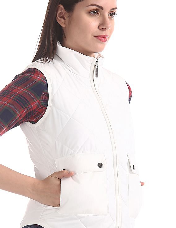 U.S. Polo Assn. Women High Neck Quilted Jacket