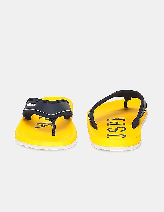 U.S. Polo Assn. Men Brand Print Non-Skid Zedo Flip Flops