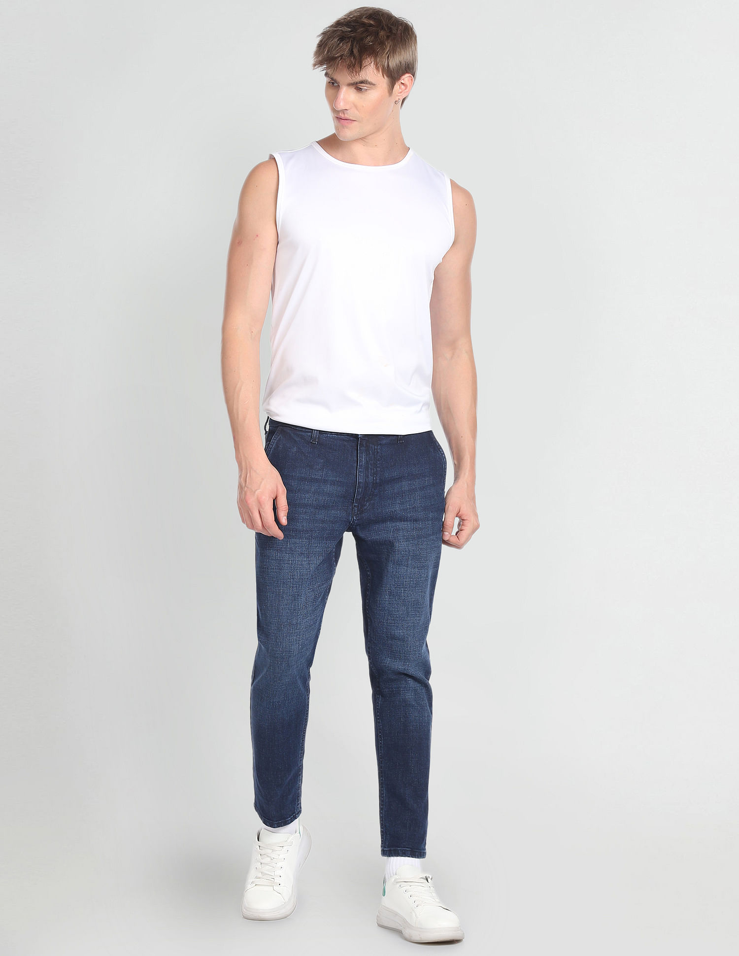 Flying Machine Whiskered Mankle Slim Fit Jeans