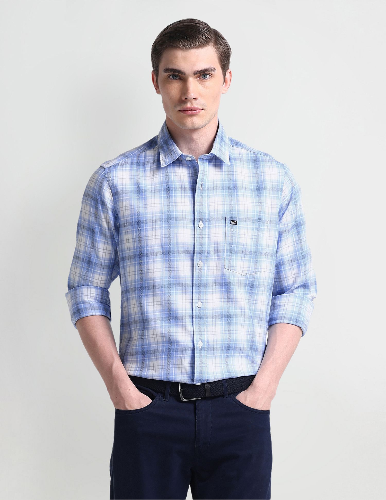 Arrow Sport Tartan Checks Twill Shirt