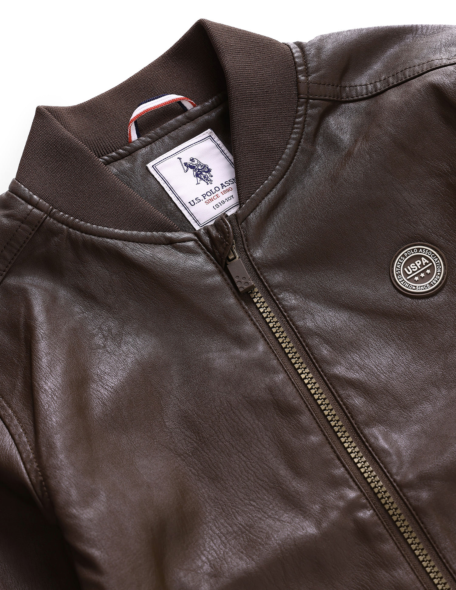 U.S. Polo Assn. Kids Stand Neck Solid Casual Jacket