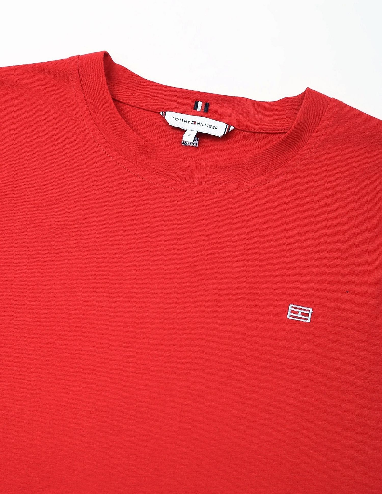 Tommy Hilfiger Solid Regular-Fit Cotton T-Shirt