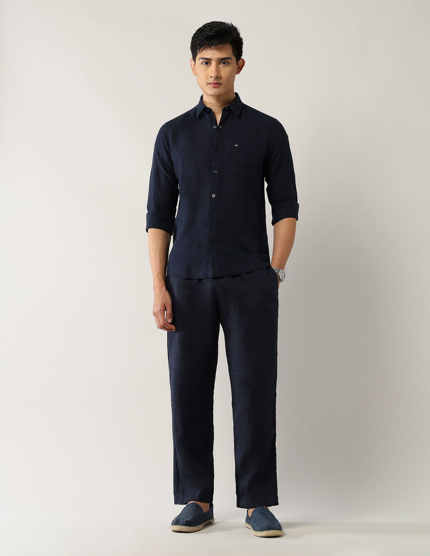 Arrow Sport Slim Fit Pure Linen Shirt