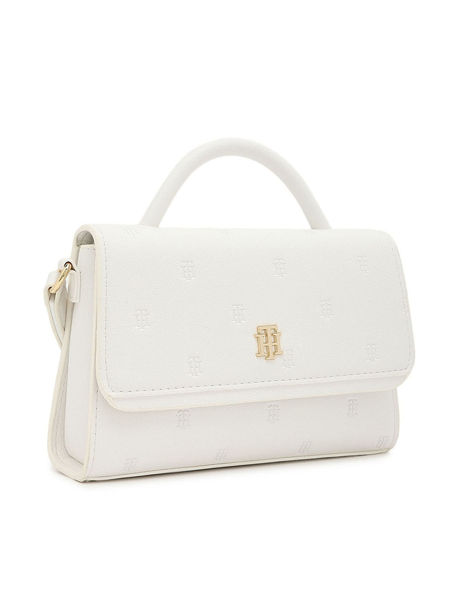 Tommy Hilfiger Textured White PU Sling Bag