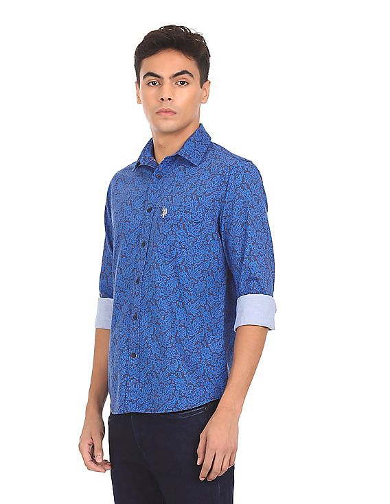 U.S. Polo Assn. Spread Collar Printed Casual Shirt