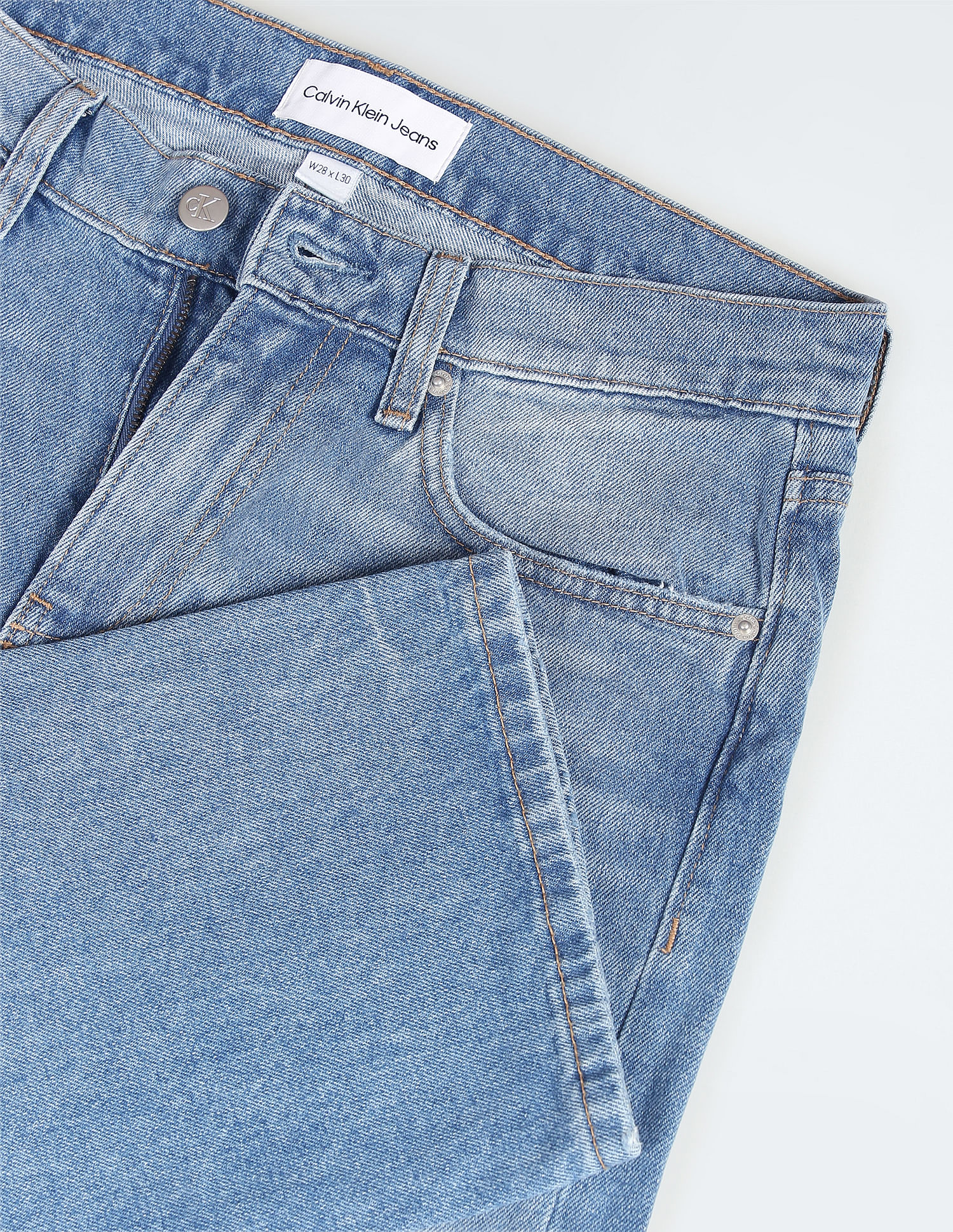 Calvin Klein Low Rise Straight Fit Jeans