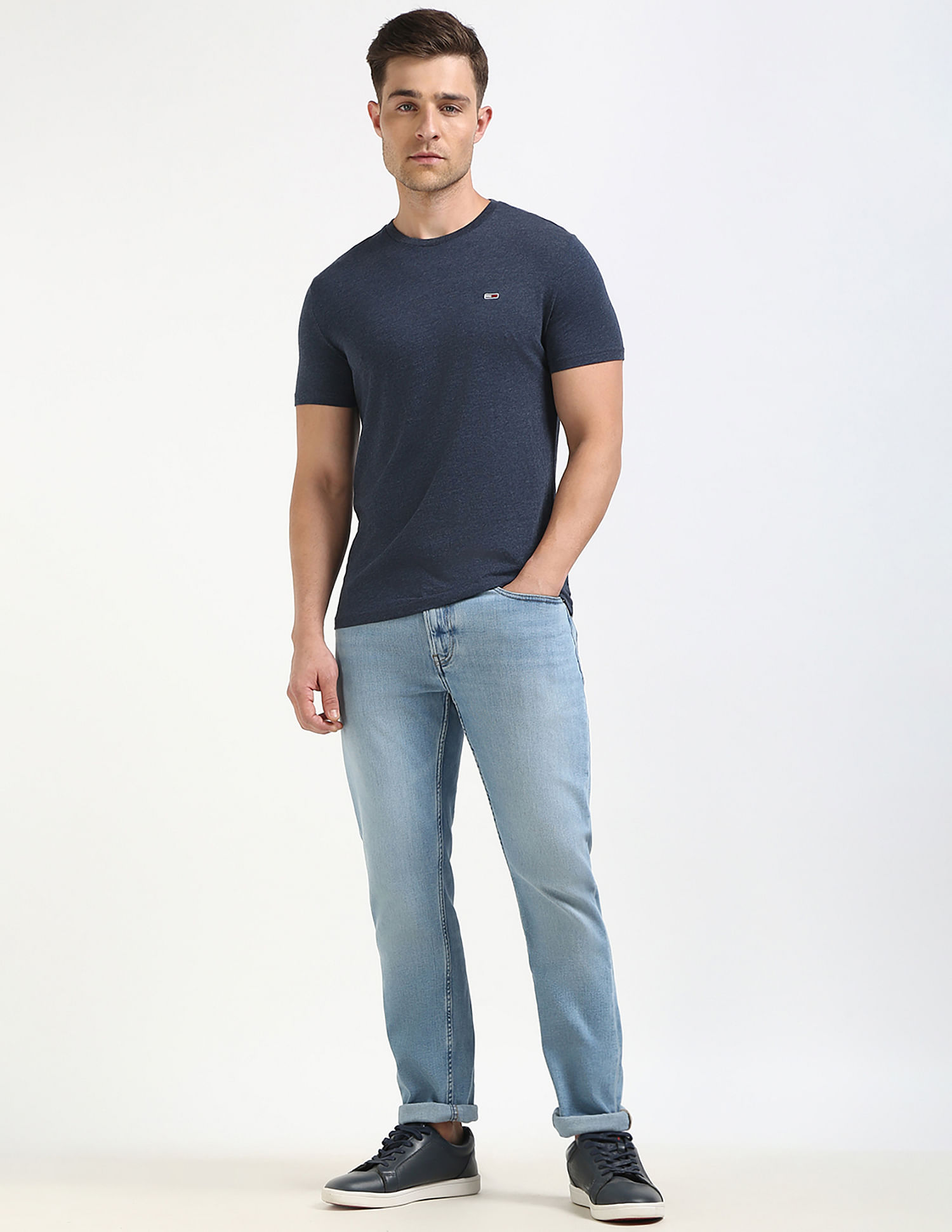 Tommy Hilfiger Solid Slim-Fit Cotton T-Shirt