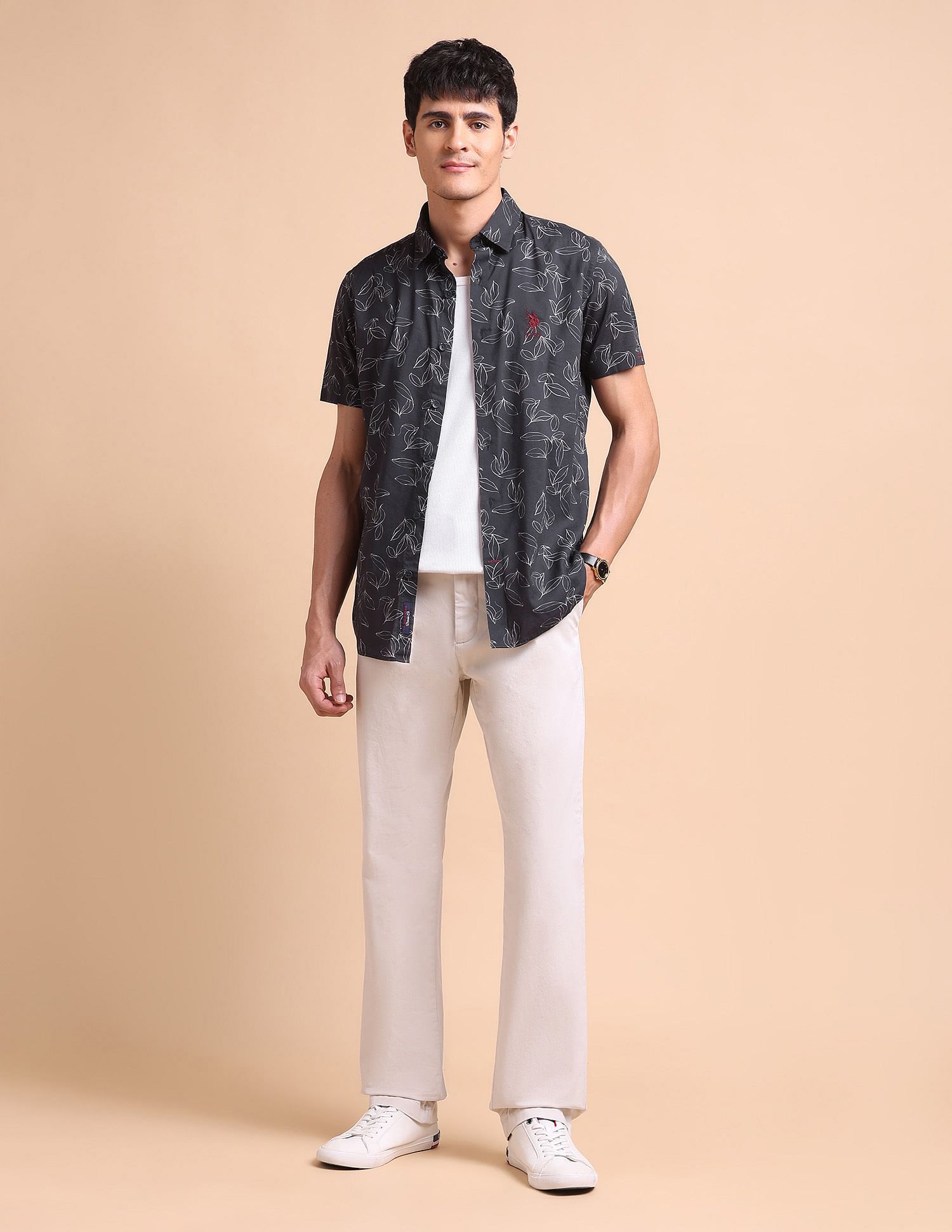 U.S. Polo Assn. Denim Co. Manhattan Slim Fit All-Over Shirt