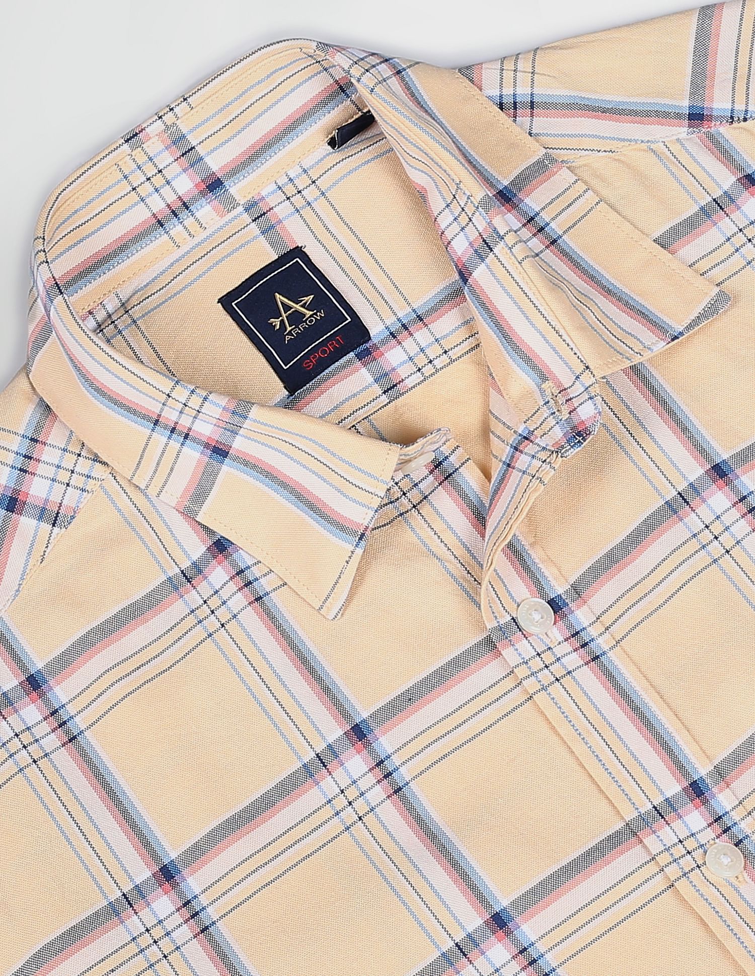 Arrow Sports Tartan Check Oxford Shirt