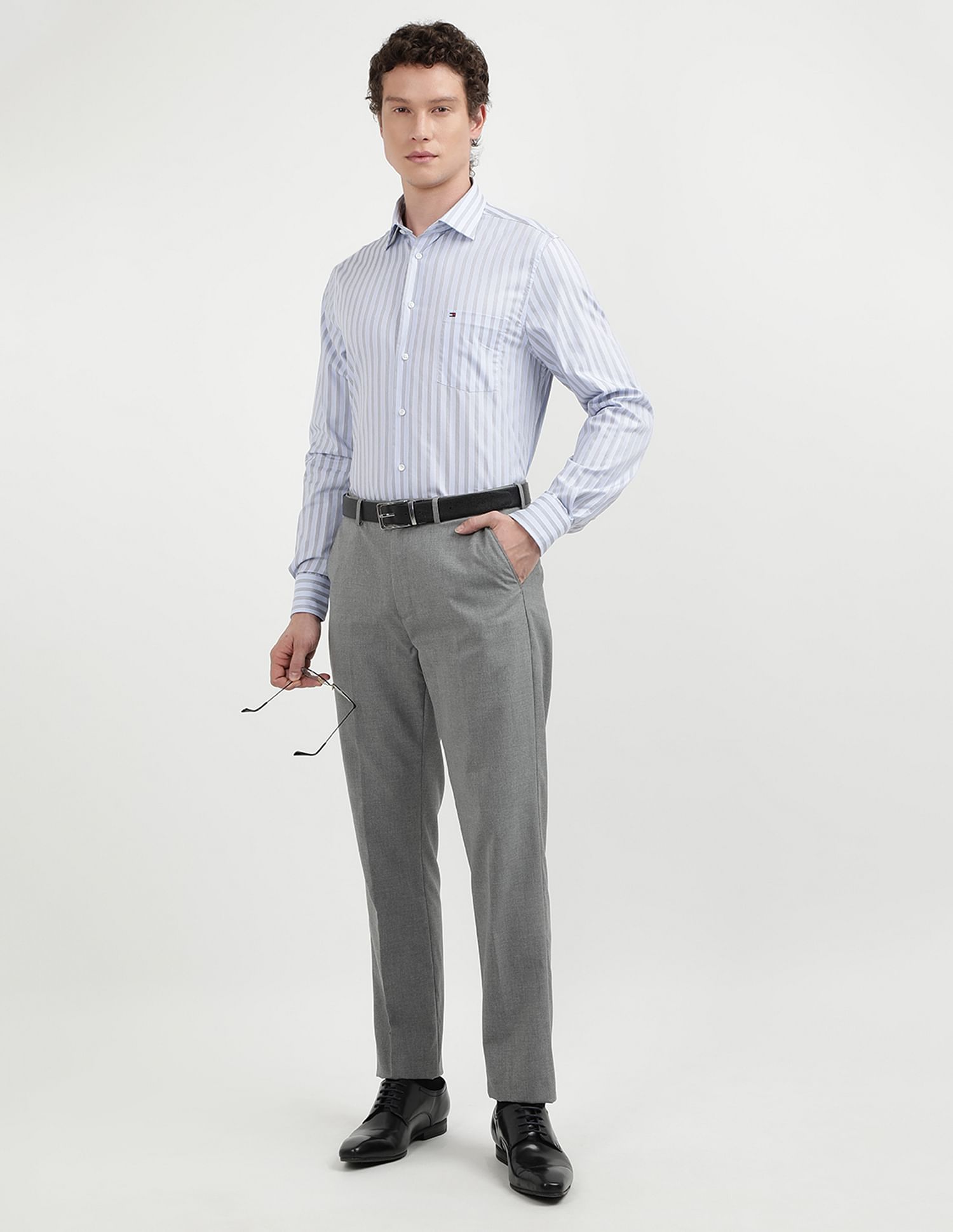 Tommy Hilfiger Oxford Melange Vertical Striped Shirt