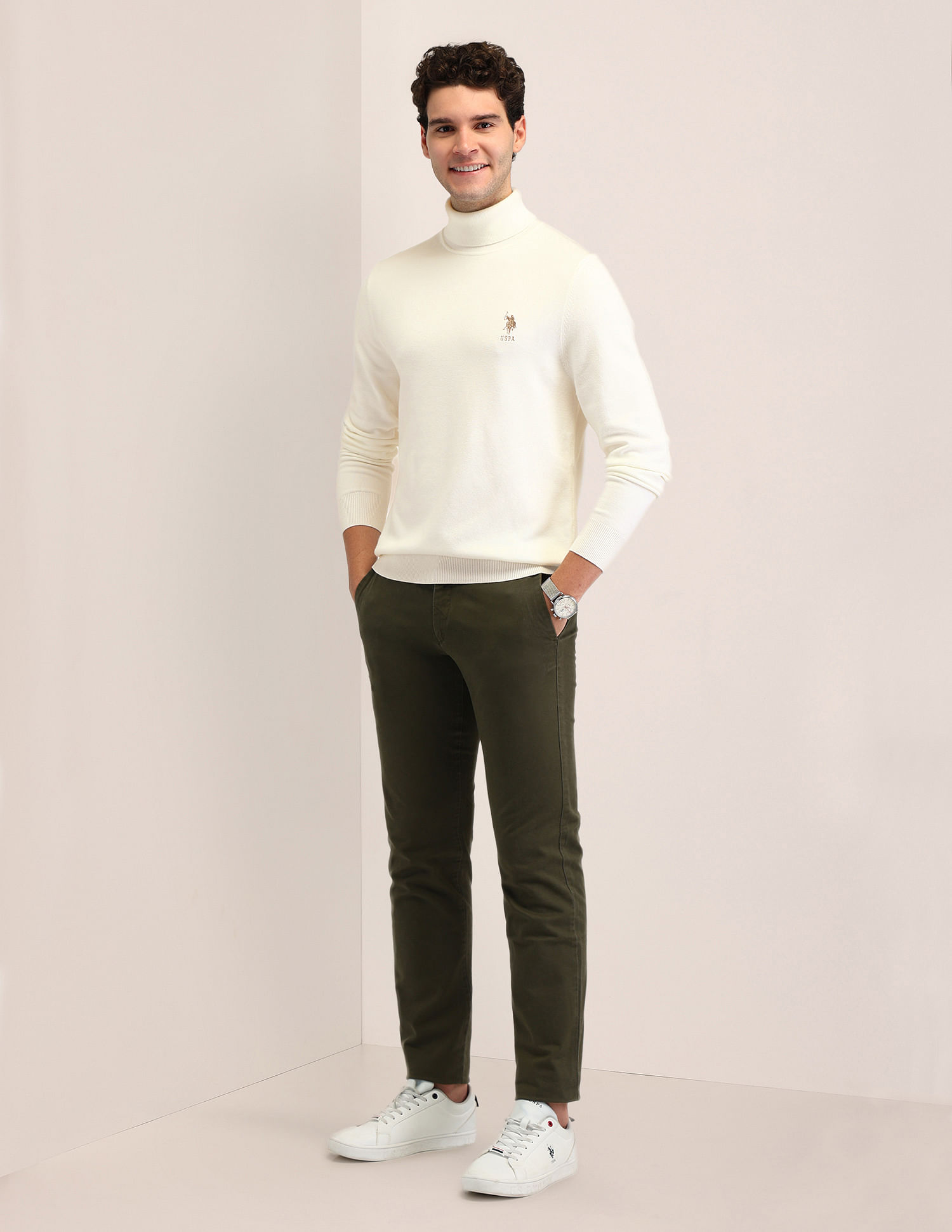 U.S. Polo Assn. Solid Regular Fit Sweater