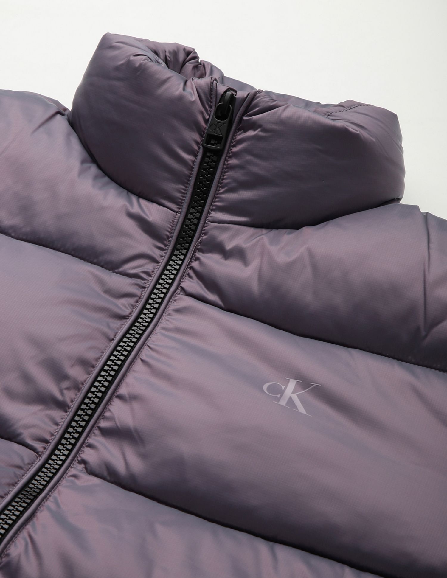 Buy Calvin Klein High Neck Solid Puffer Jacket - NNNOW.com Buy Calvin Klein High Neck Solid Puffer Jacket - NNNOW.com