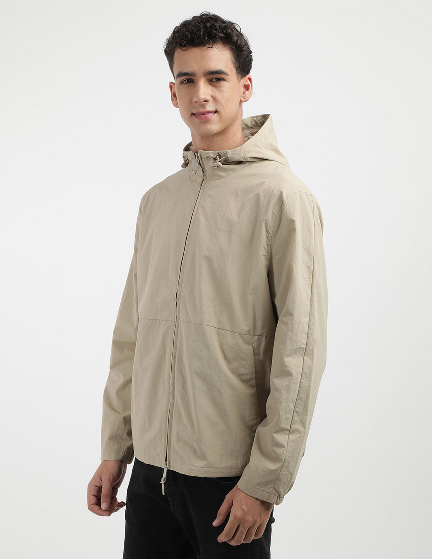 Calvin Klein Jeans Regular Fit Solid Casual Jacket