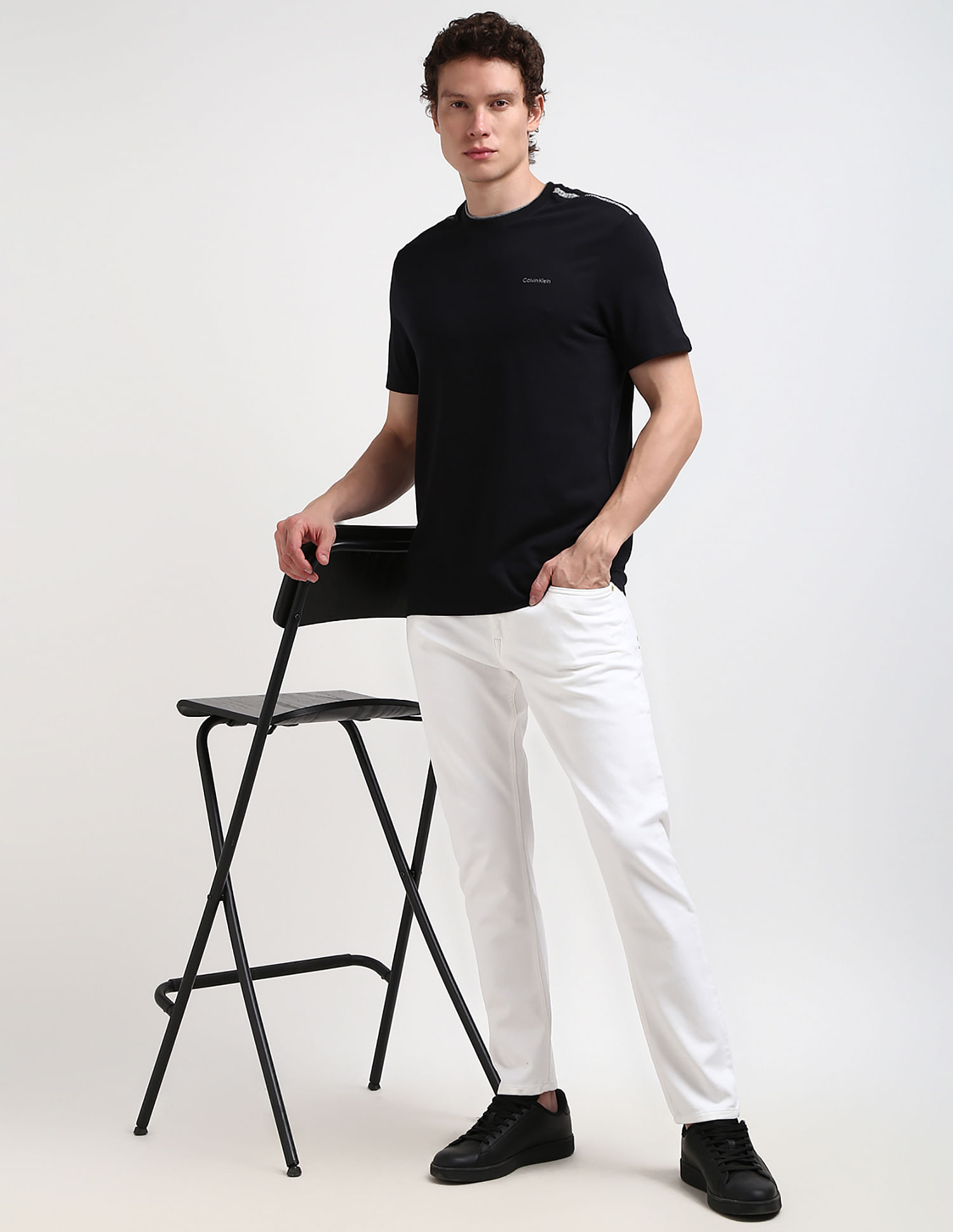 Calvin Klein Short Sleeve Shoulder Taping T-Shirt