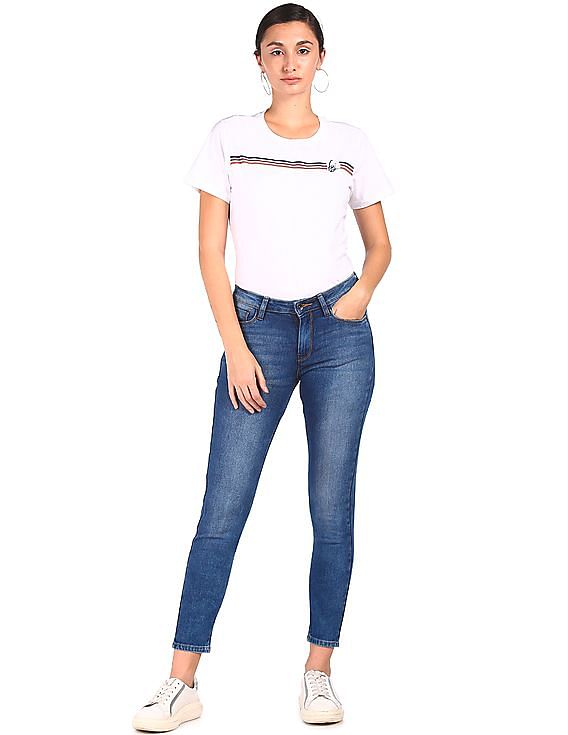 Flying Machine Women Veronica Skinny Fit Whiskered Jeans