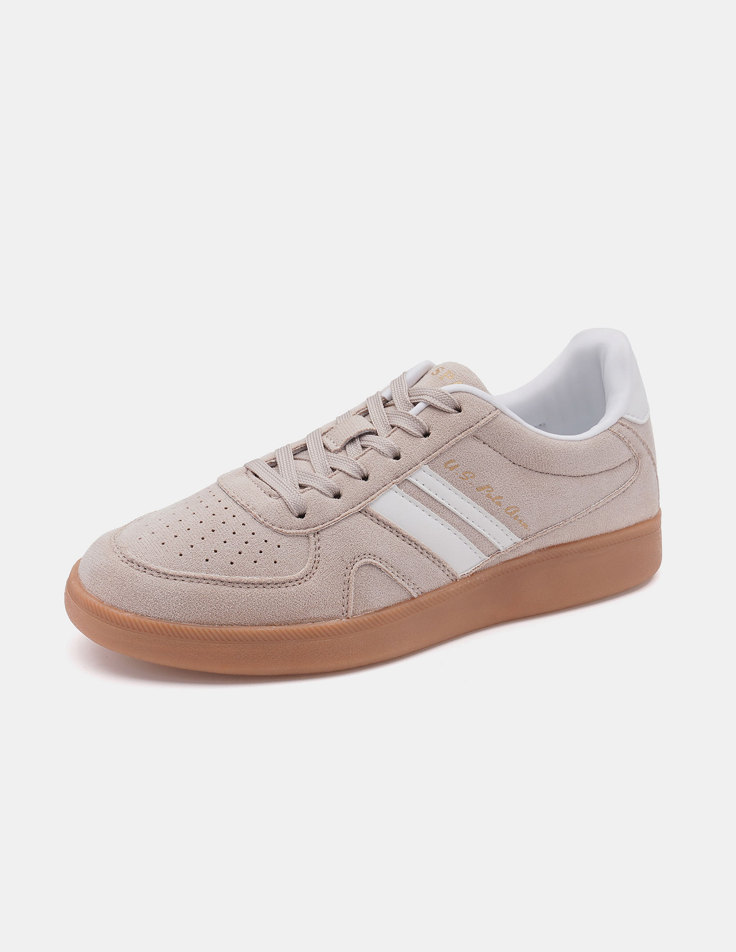 U.S. Polo Assn. Women Lace Up Edda Striped Sneakers