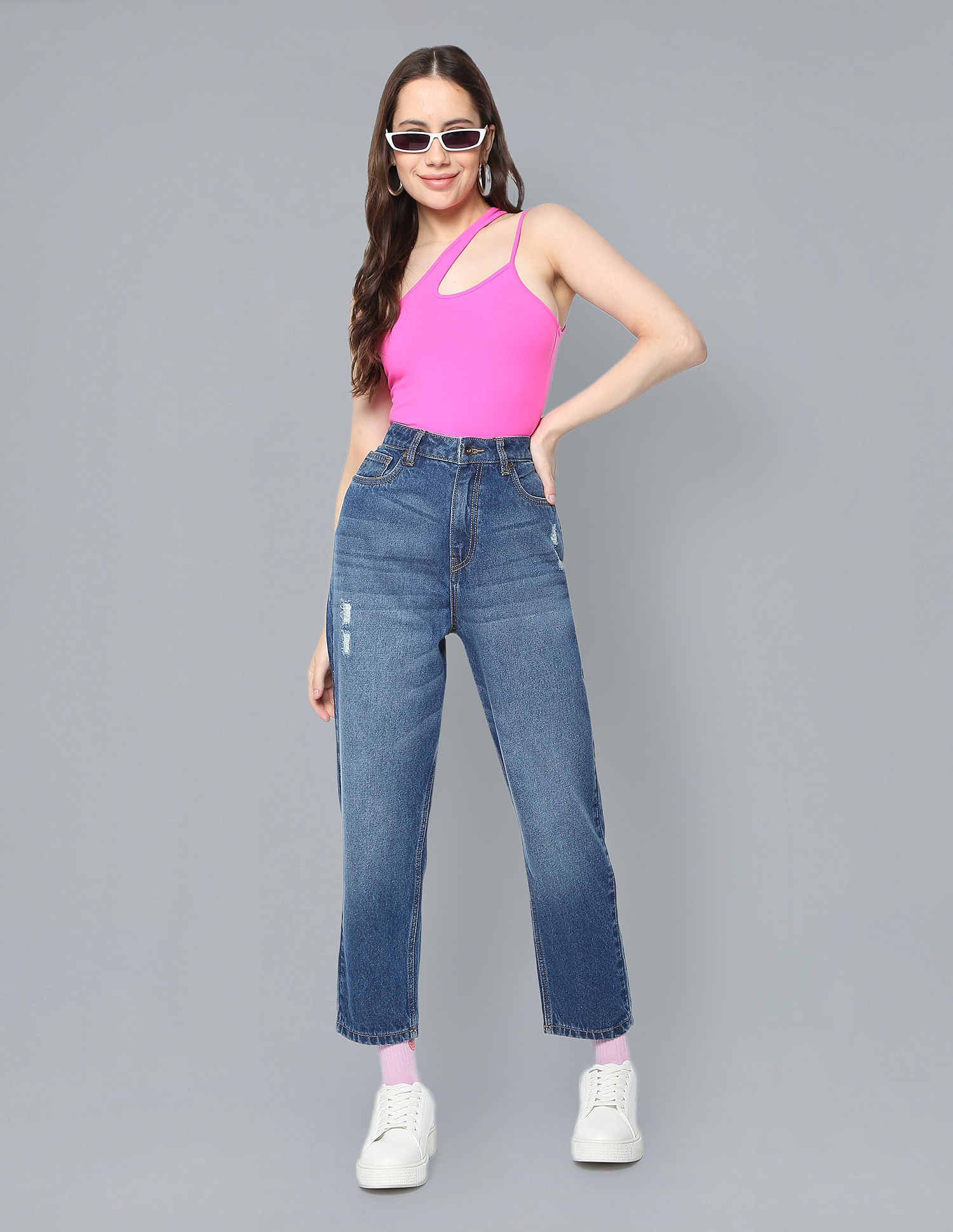 Buy Flying Machine Women Mom Fit High Rise Jeans - NNNOW.com