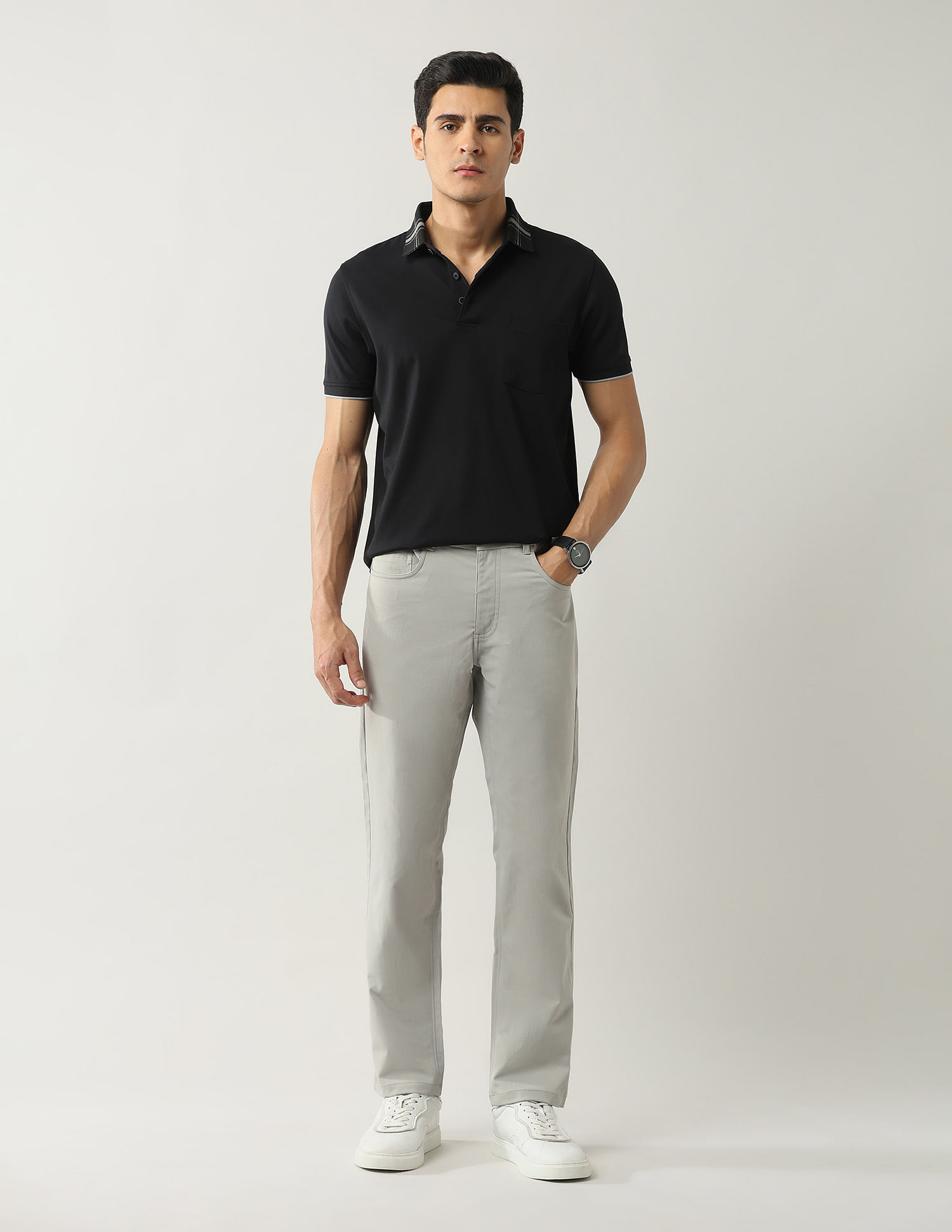 Arrow Solid Regular Fit Polo Shirt