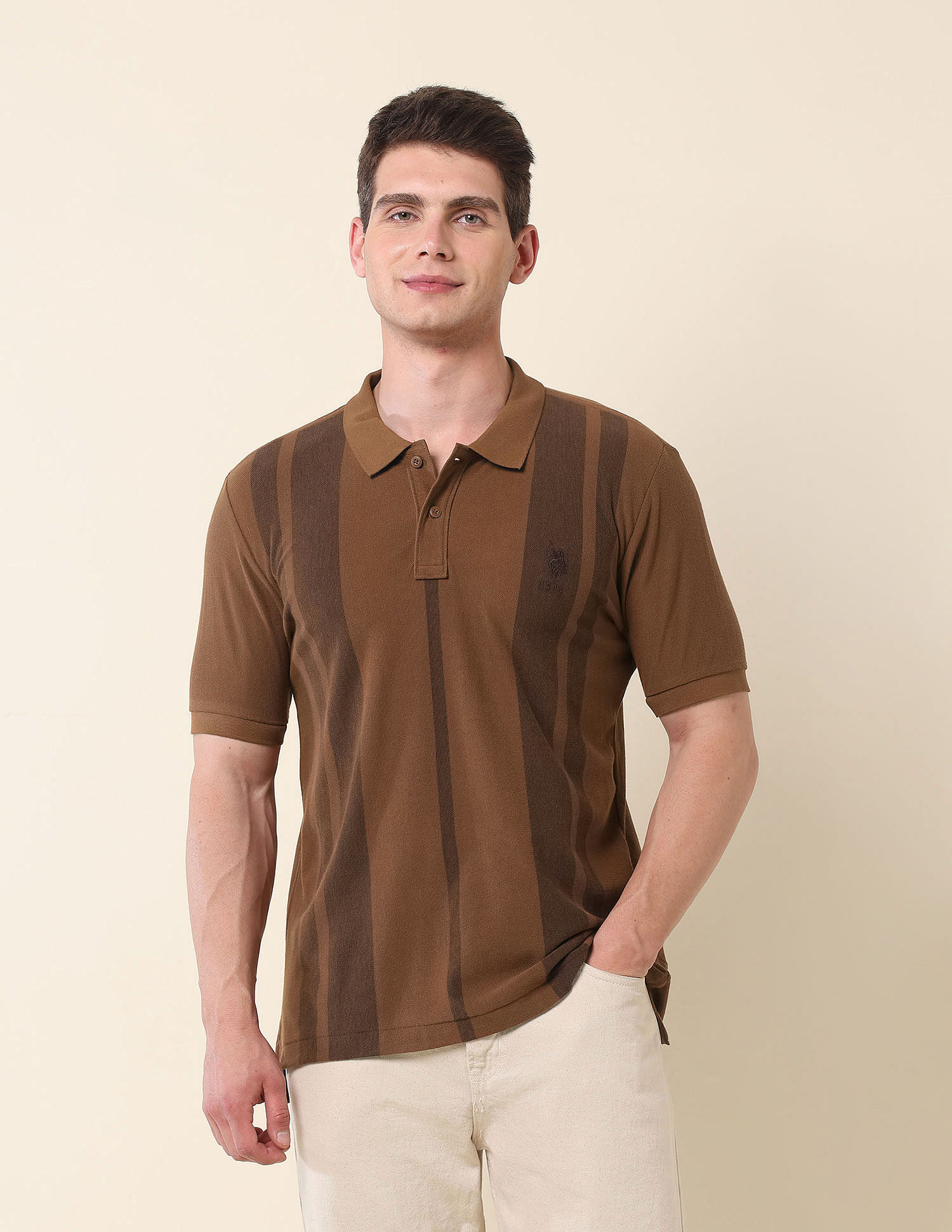 U.S. Polo Assn. Vertical Striped Classic Polo Shirt