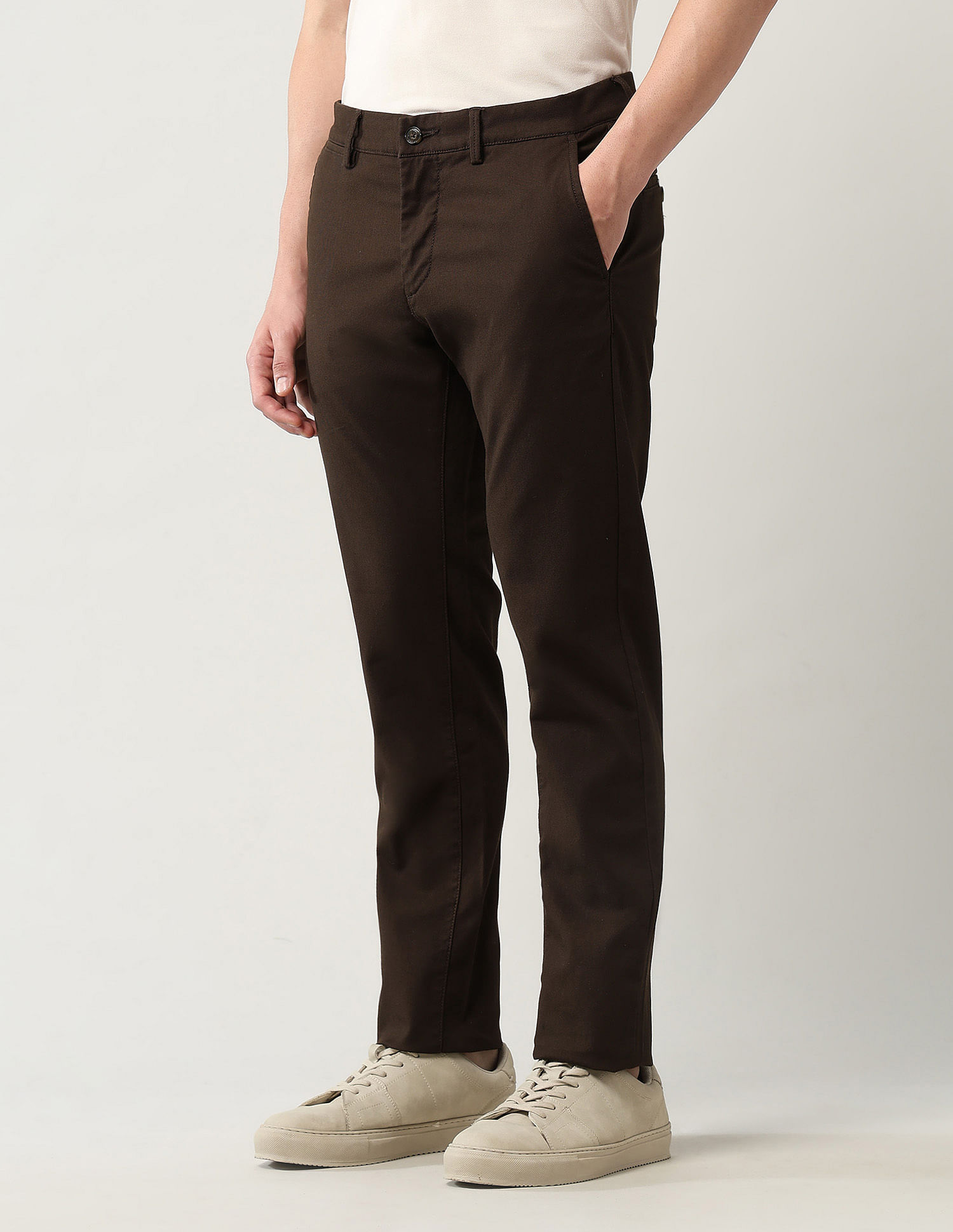 Arrow Sport Solid Dobby Trousers
