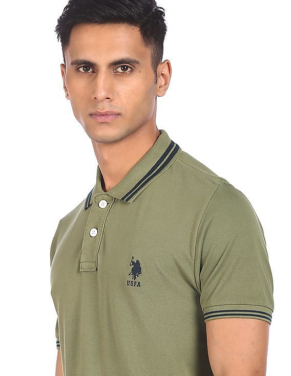 us polo olive green t shirt