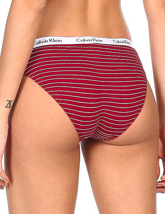 Ladies' striped panties Kelly red