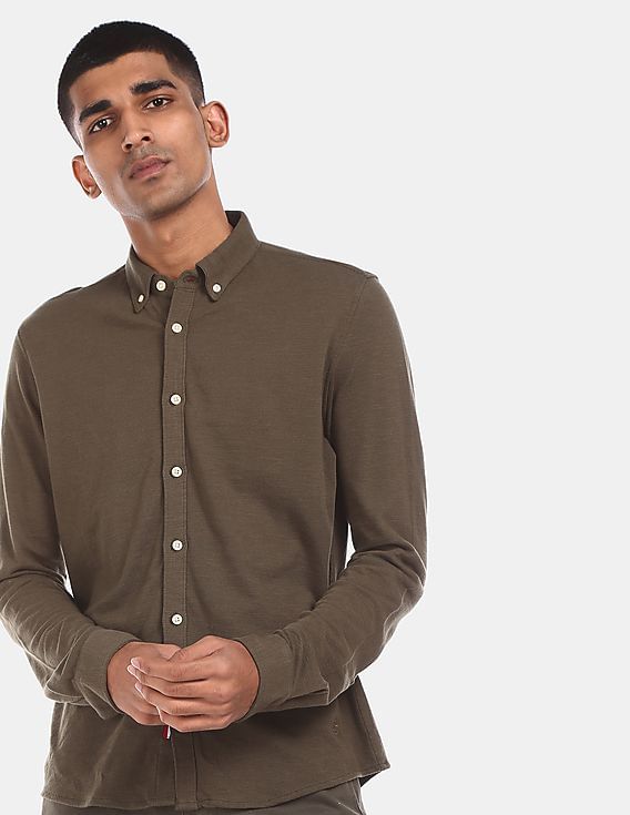 dark olive shirt mens