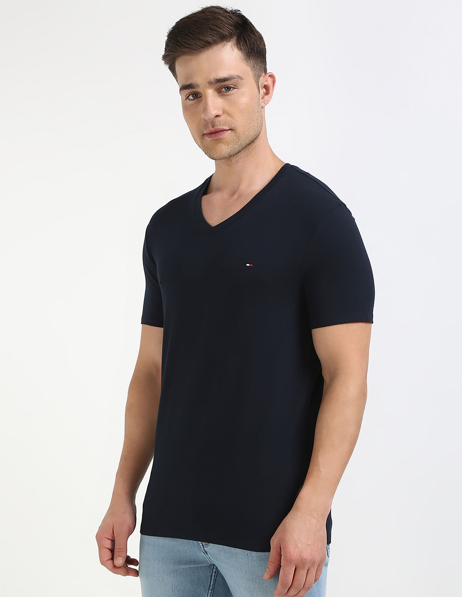 Tommy Hilfiger Solid Slim-Fit Cotton T-Shirt