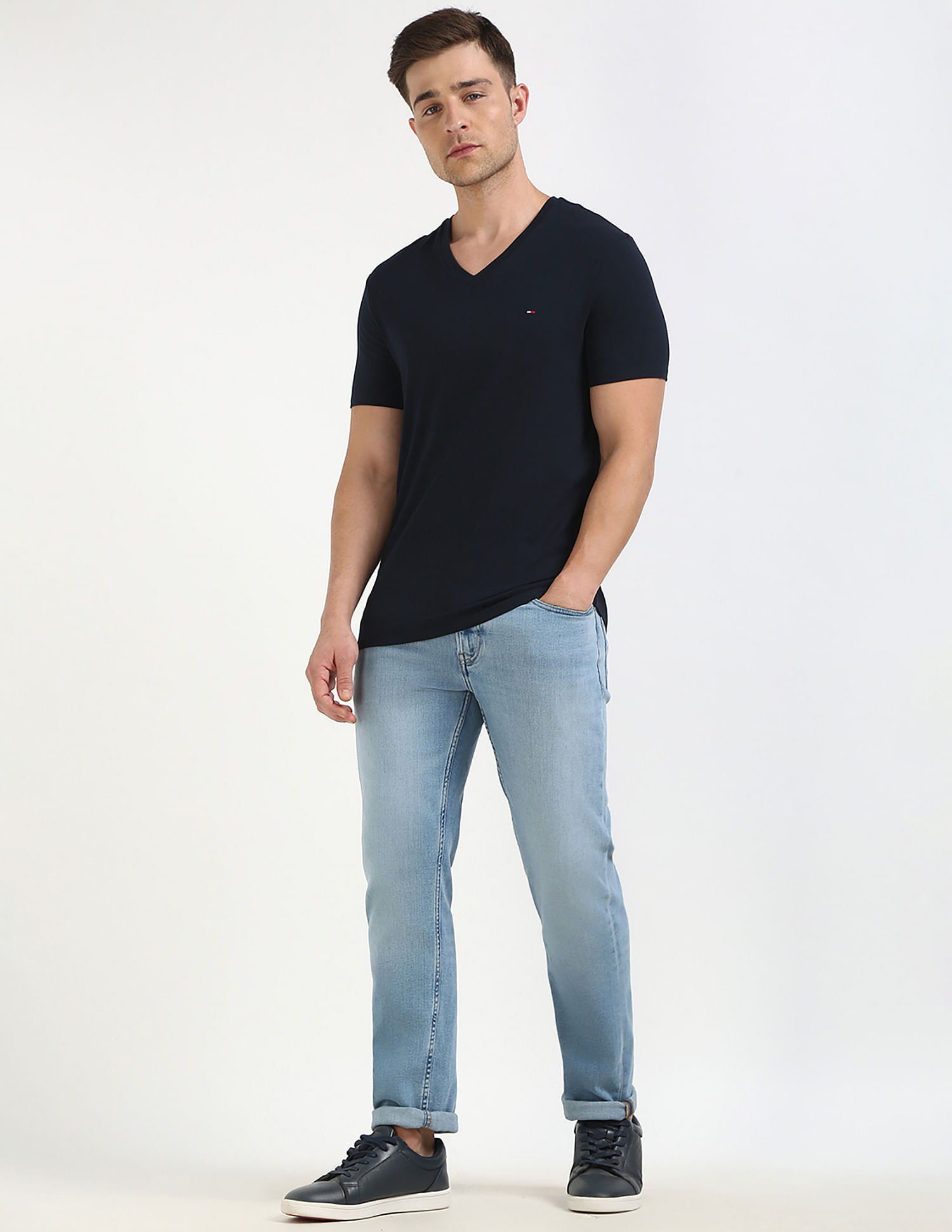 Tommy Hilfiger Solid Slim-Fit Cotton T-Shirt