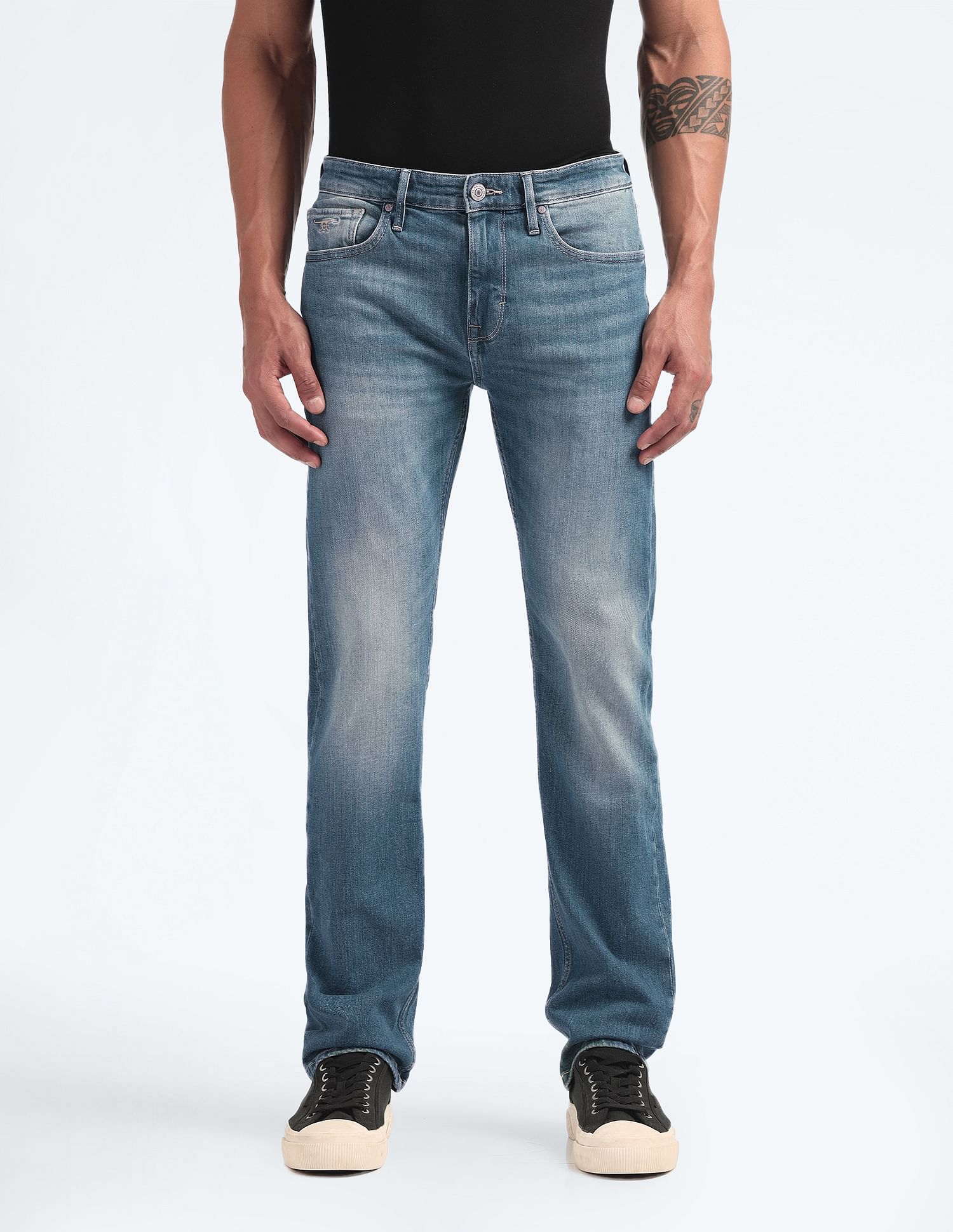Flying Machine Mid Rise F-Jango Straight Fit Jeans