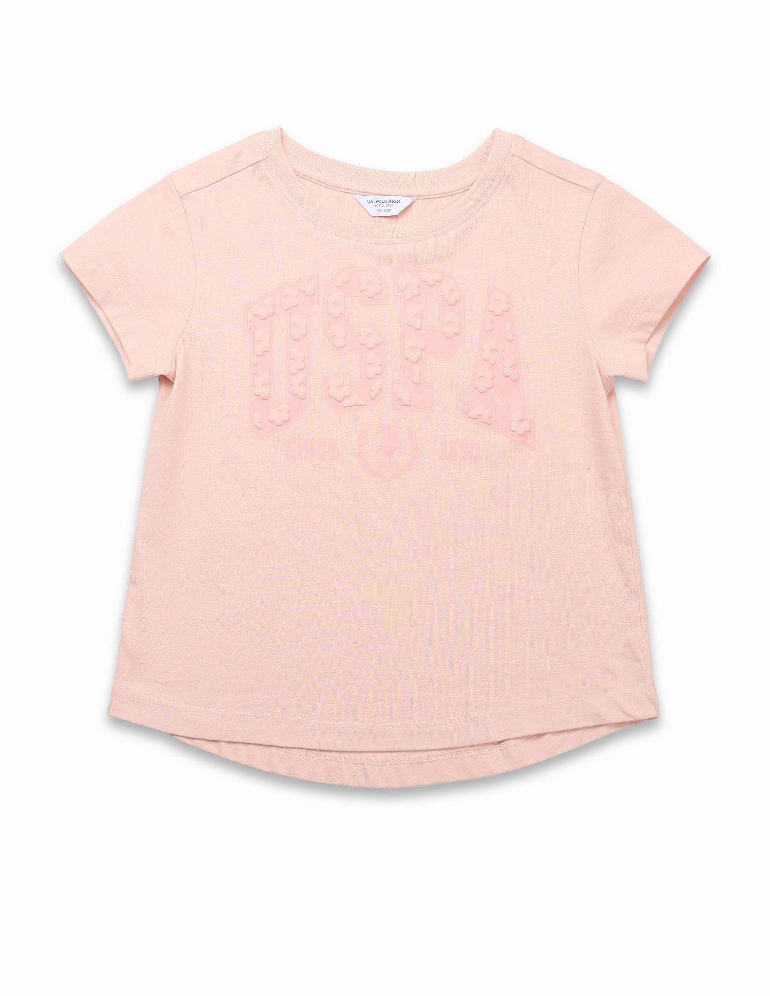 U.S. Polo Assn. Kids Girls Puff Print Relaxed Fit T-Shirt