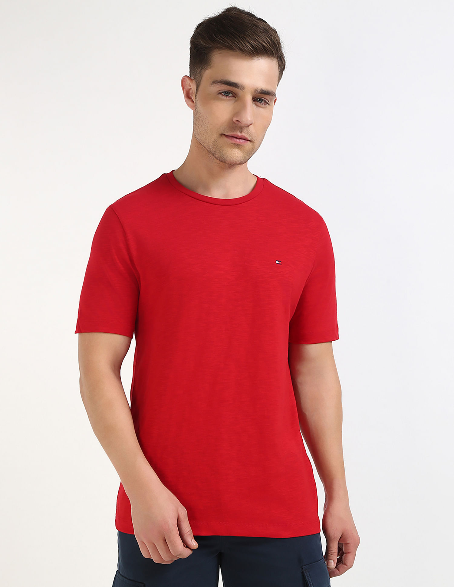Tommy Hilfiger Solid Regular-Fit Cotton T-Shirt