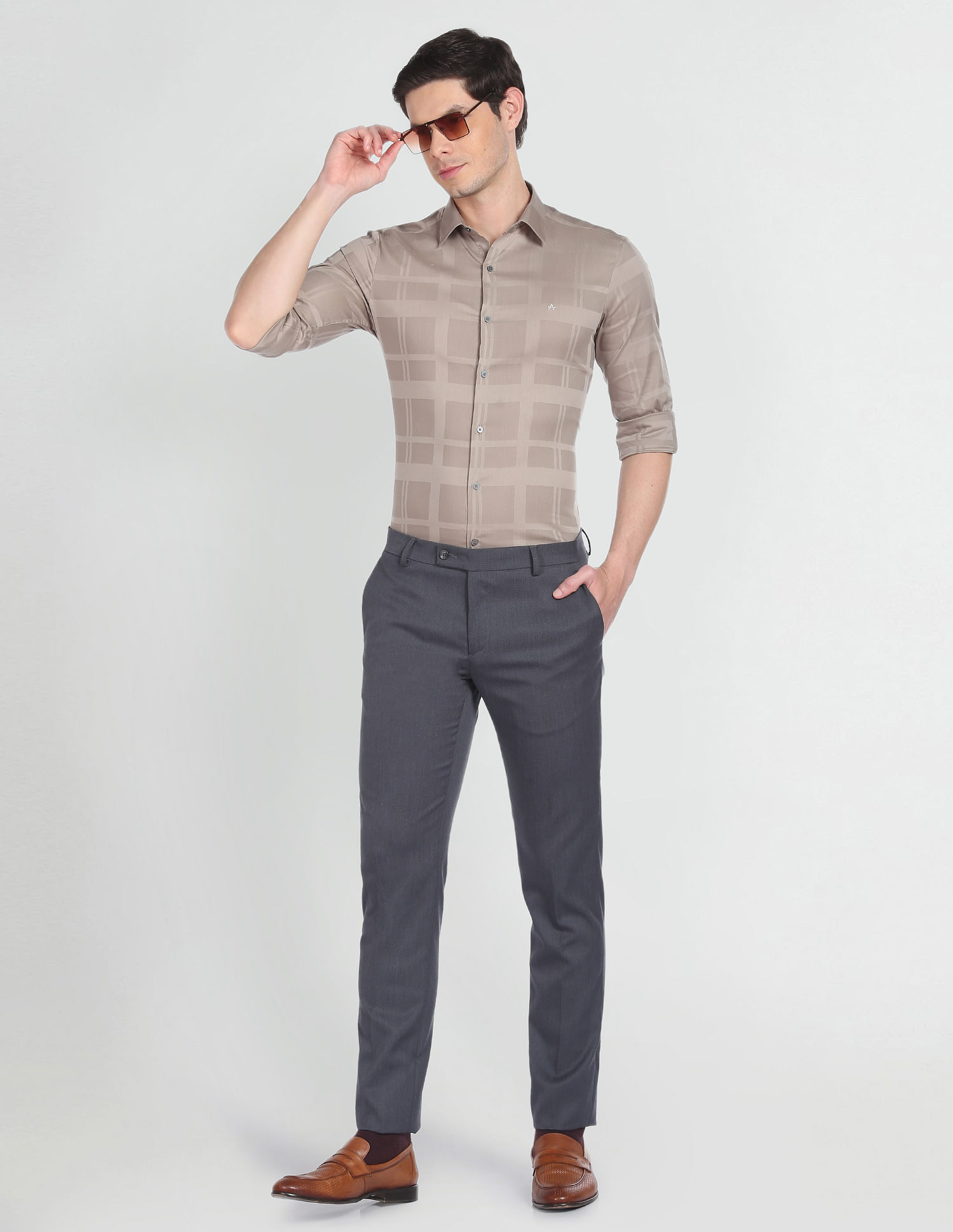 Arrow Newyork Manhattan Slim Fit Check Shirt