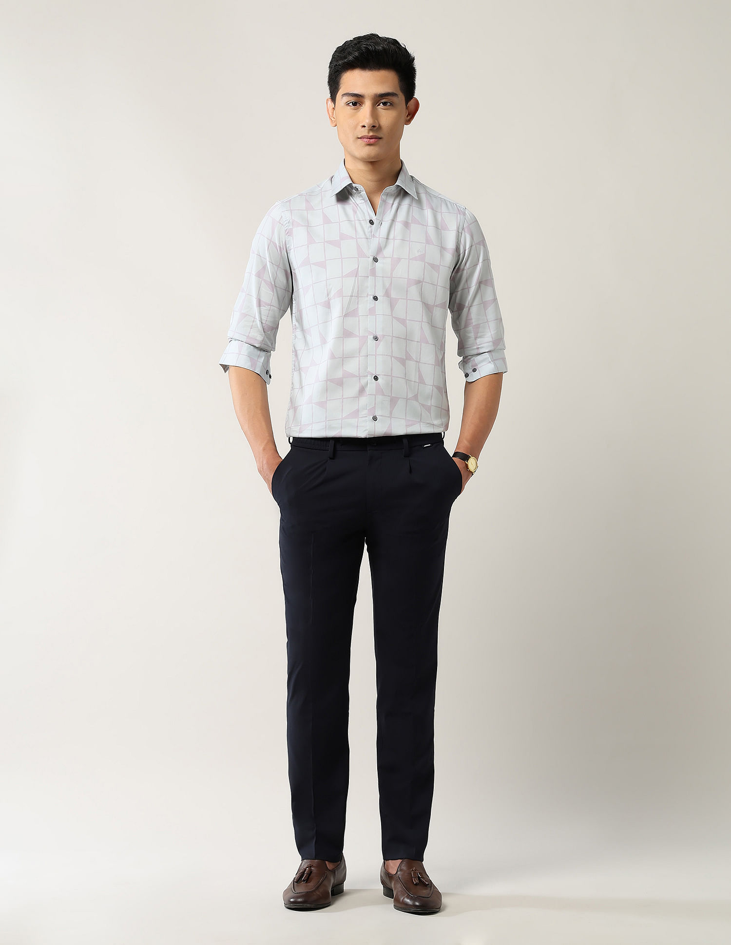 Arrow Newyork Manhattan Slim Fit Pure Cotton Shirt