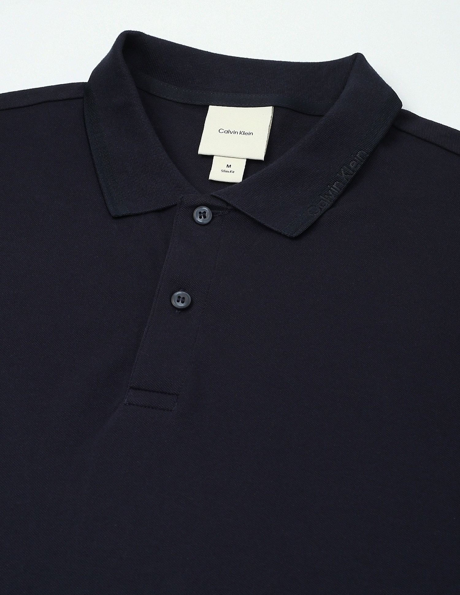 Calvin Klein Jeans Solid Slim Fit Cotton Polo Shirt