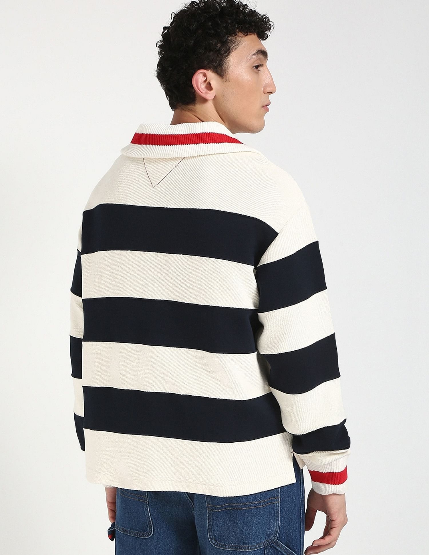 Tommy Hilfiger Striped Relaxed-Fit Cotton Sweatshirt