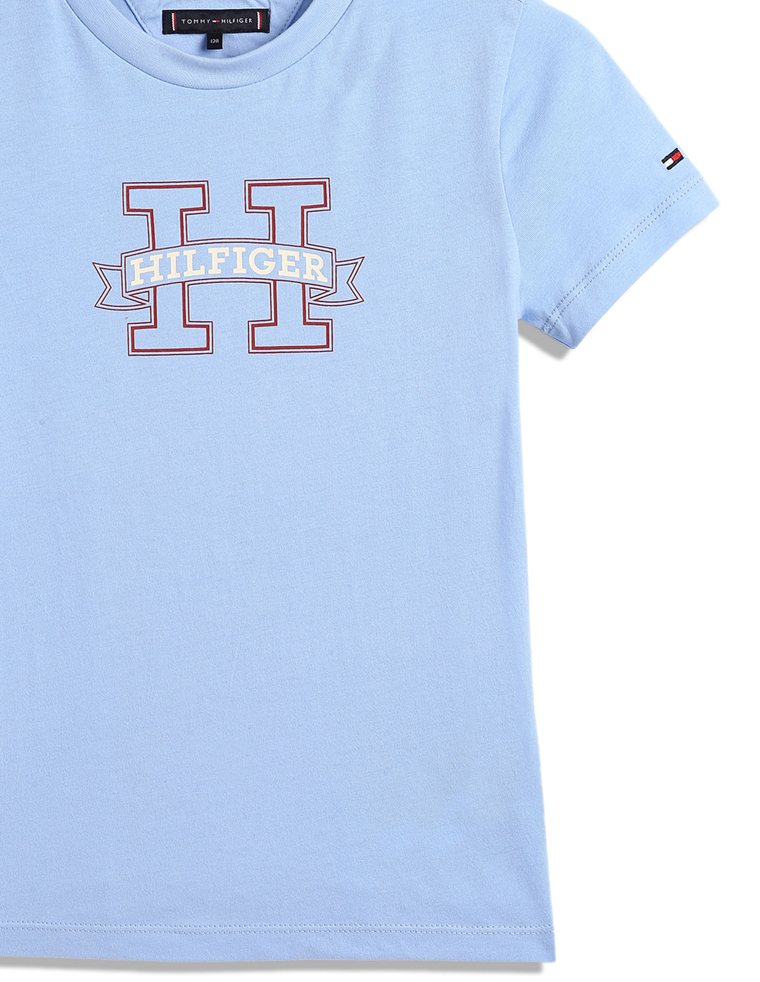Tommy Hilfiger Kids Boys Brand Printed Regular T-Shirt