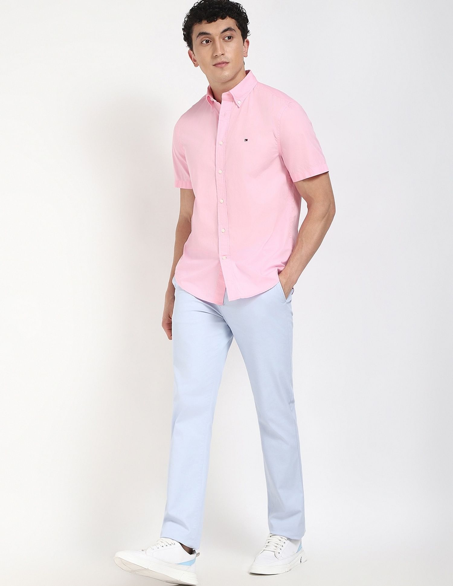 Tommy Hilfiger Solid Regular-Fit Poplin Woven Shirt