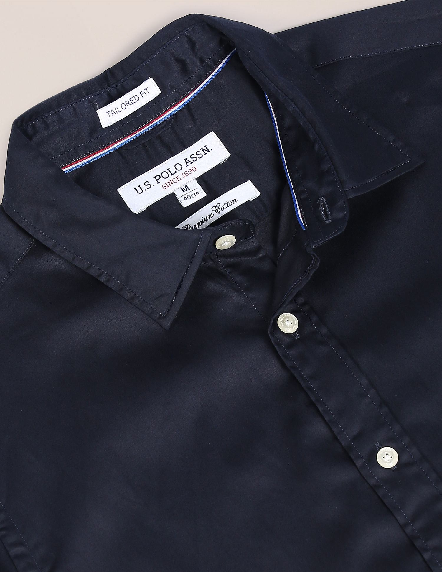 tailored satin shirt