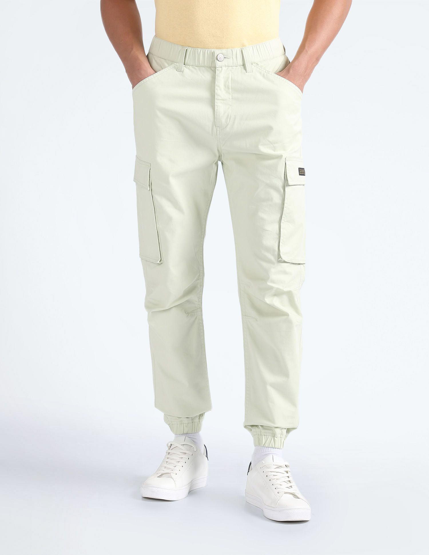 Buy Flying Machine Relaxed Twill Cargo Trousers - NNNOW.com